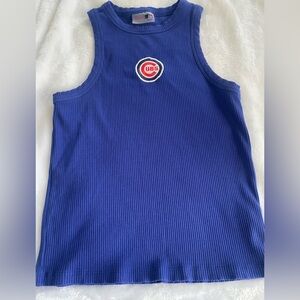 Chicago Cubs blue red white tanktop size small w embroidered baseball logo